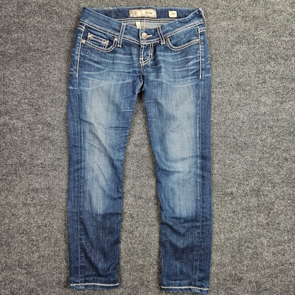 BKE Stella Skinny Jeans Women's 25S x26 Low Rise Dark Wash Denim Y2K Slim Hemmed